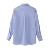Fashion Style 2024 Spring New Arrival Women's Clothing Embroider Flower Decoration Stripes Shirt 2276566 044
