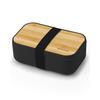 Premium Bento Box for Men, 1000ml Large Capacity Lunch Box, Salad Container, Black, Bamboo, Airtight