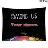 Among Us Custom Name Wall Tapestry Aesthetic Wall Hanging Printed Fabric Blanket Decorative Tapestries for Bedroom Living Room Home Decor