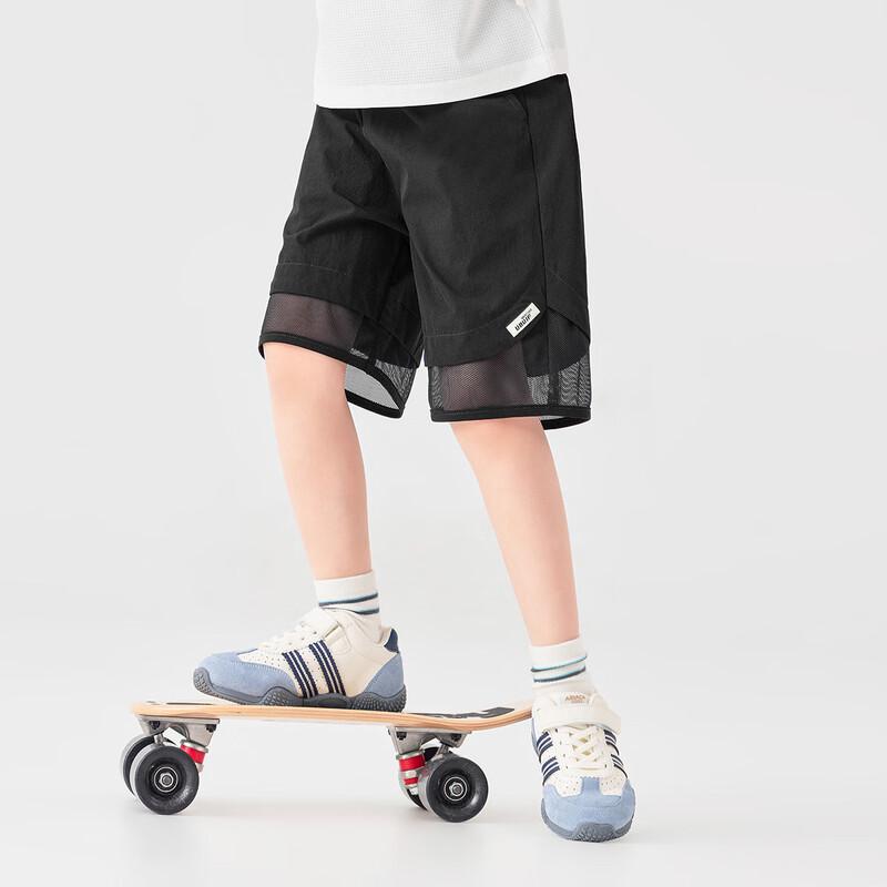 Boys  Summer Woven Mesh Panel Casual Shorts 170