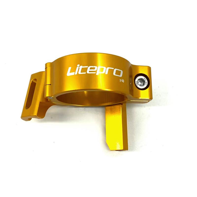 For Birdy 2-3 series Folding Bike Front Derailleur Adapter Clamp Single Speed Modification Double Speed Chainwheel Mount Gold 1pcs