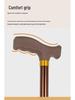Adjustable Multi-Leg Anti-Slip Cane with LED Light for Seniors