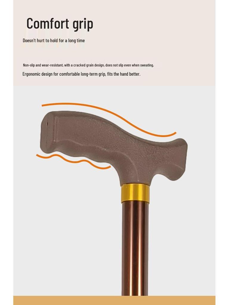 Adjustable Multi-Leg Anti-Slip Cane with LED Light for Seniors