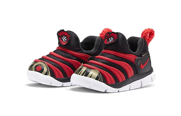Nike Dynamo Free Low Top Toddler Shoes Black Red Infant And Toddler DC8318-001