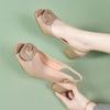 Summer new buckle versatile soft leather women's shoes soft sole soft surface shallow mouth pointed low heel comfortable single shoes
