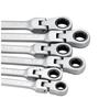 Allsome 8-17mm Flexible Pivoting Head Ratchet Combination Spanner Wrench Garage Metric Tool