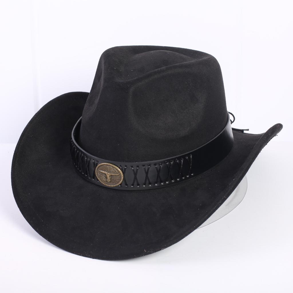 Popular European and American Classic Suede Western Cowboy Hat Men's and Women's Fashion LO Style Peach Heart Cowboy Hat