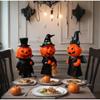 3Pcs/Set Resin Pumpkin Wizard Statue Craft Halloween Devil Decoration  Halloween Party