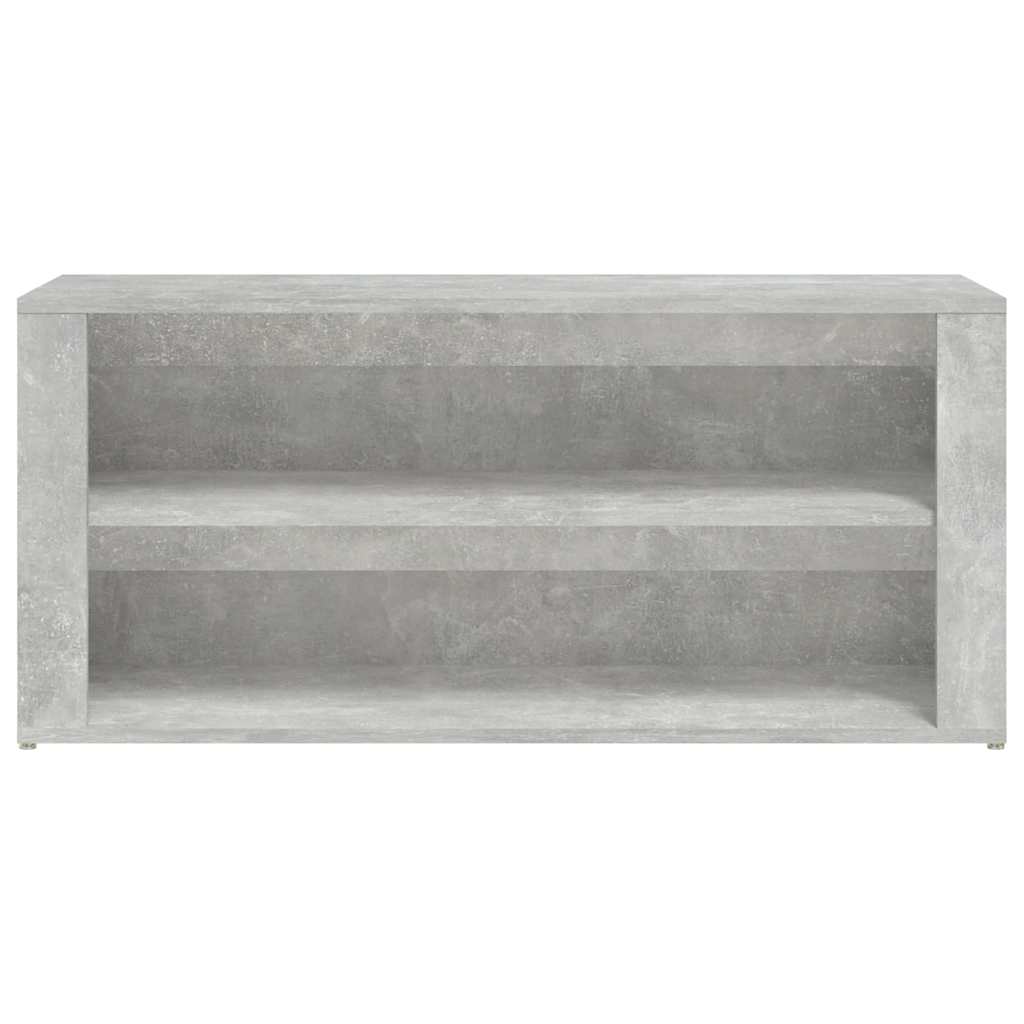 Shoe Rack Concrete Grey 100 x 35 x 45 cm Wood Based Material