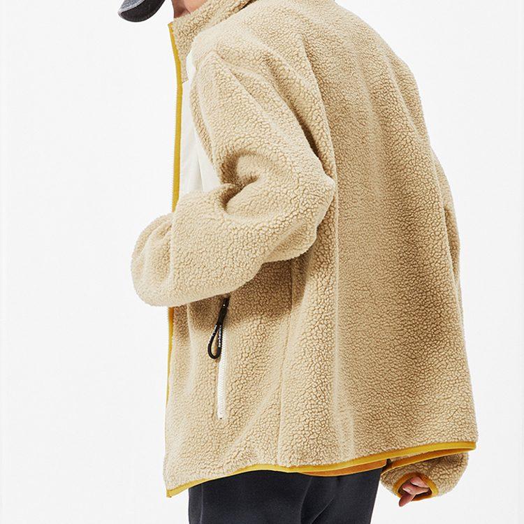 New Balance Velvet Jackets Unisex Khaki Stand Collar Moderate AMJ13346-DWW