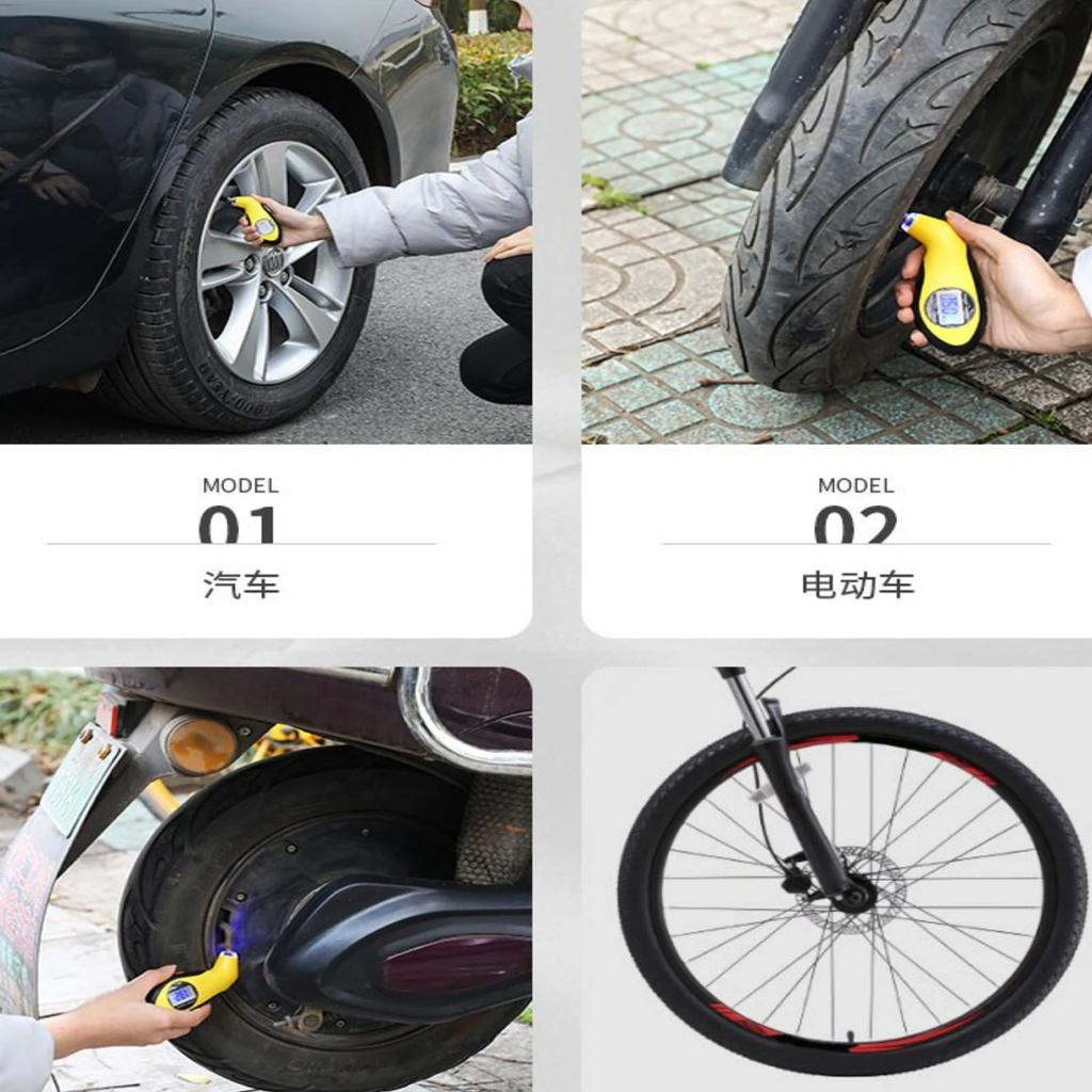 TPMS Tire Pressure Monitor Gauge Manometer Barometers Tester Digital Tyre Meter Tool Auto Accessories Motorcycle Universal