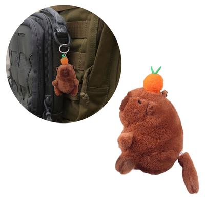 Chaveiro Capivara de Pelúcia Pingente Adorável Argola de Chave Ornamento Pendente Porta-Chaves Mochila Bolsa Charme para Meninas Mulheres