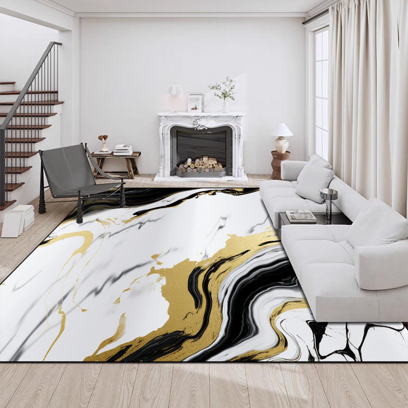 

Luxury Modern Carpet for Living Room Big Size Washable Non Slip Rugs Home Decor Coffee Table Mat Entrance Door Mats 60*90cm