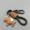Leather Car Keychain Personalize Key Chains Ring Men's and Women's Bag Woven Rope Keyring