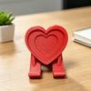 Heart Cell Phone Holder 3D Printed Love Heart Shaped Mobile Phone Stand Valentine's Day Gift for Home Office Desktop Decoration
