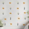 6Pcs Wall Decals, Flower Print Wall Stickers, Self-Adhesive Removable Waterproof Wall Decals for Home Bedroom Living Room Kids Room