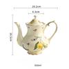 3pcs/set Vintage Coffee Cup Set,Tea Service - 2 Tea Cups, 1 Tea Pot,afternoon Tea, Lemon Butterfly Decorative CeramicTea Cups and Saucer for Home