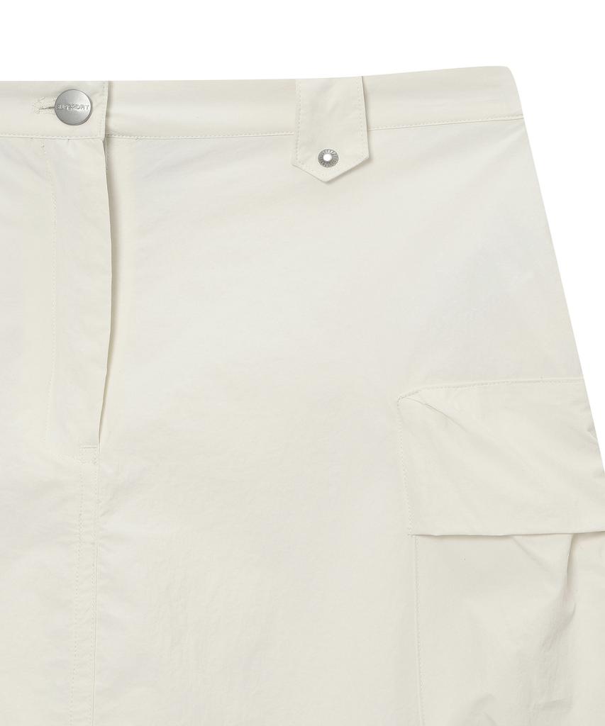 Syupeodeulai Women'S Nylon Pocket Skirt Off-White Sdflkcq42Owh