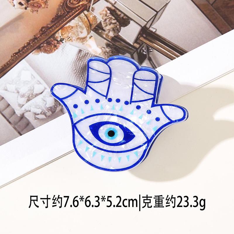 Devil's Eye Hairpin Round Grab Pin Headgear Blue Eyes Shark Clip Bohemian Evil Eye Greek Devil's Eye Hair Clips Claw Clip