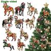 Weihnachts-Pferdeornamente Vintage Holzpferd Weihnachtsbaumschmuck Western-Themenparty-Dekor für Weihnachtsbaum Heimdekor
