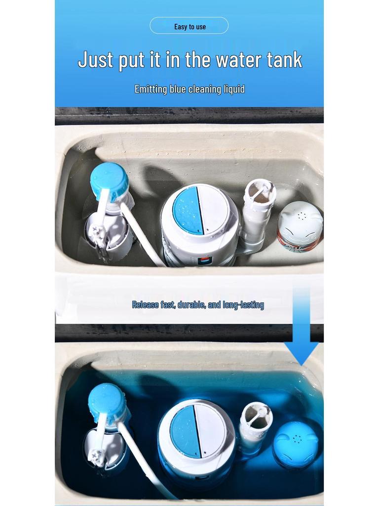 Lucky Cat Blue Bubble Toilet Cleaner & Deodorizer - Bathroom Odor Eliminator and Air Freshener