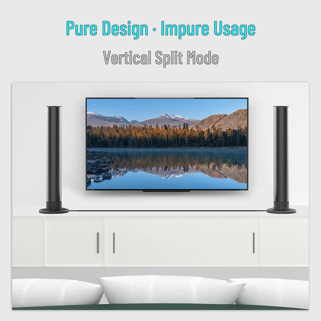 Bluetooth Detachable Home Theater Soundbar with Fiber Optic Connectivity for TV and E-commerce