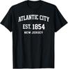 Atlantic City EST. 1854 New Jersey T-Shirt, Vintage Atlantic City Gift, Retro New Jersey Beach Graphic Tee