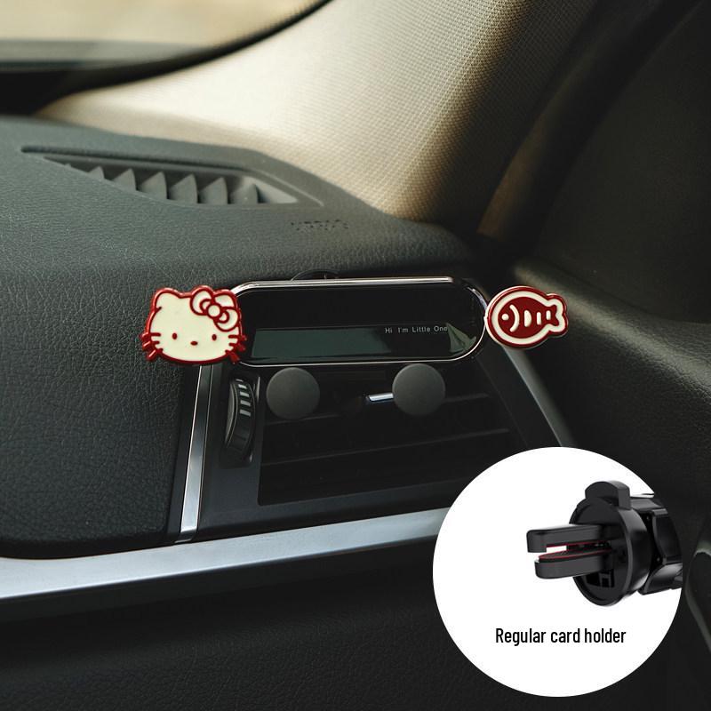 Bowknot Kitten Car Phone Holder: Multi-functional Air Vent Stand for Easy One-Hand Use