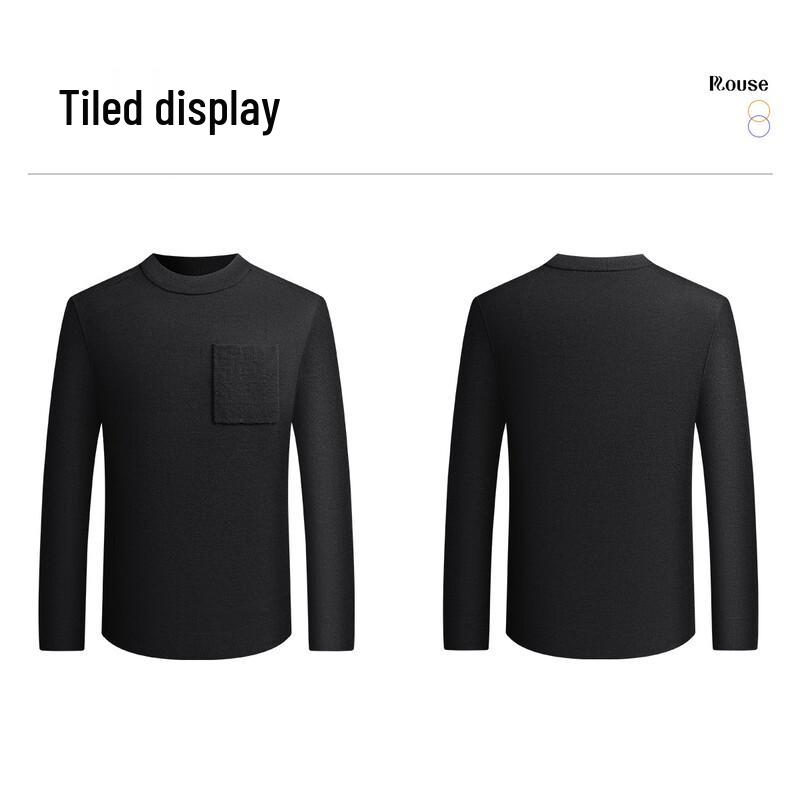 LOZ Men's Winter 16-Gauge 100% Wool Round Neck Sweater