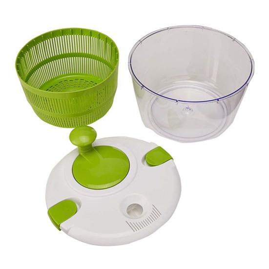 Salad Spinner Small Vegetable Dehydrator One-Hand Operation Lettuce Washer And Spinner with Serving Bowl 3.5L Fruit Drainer Salad Dryer