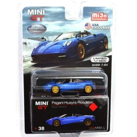 MINI GT Масштабная модель MINI GT PAGANI HUAYRA ROADSTER LHD Pagani Huayra Roadster Спецификация привода 164 - - (СИНИЙ ФРАНЦИЯ) - (Блю Франсия) Левая рука синий