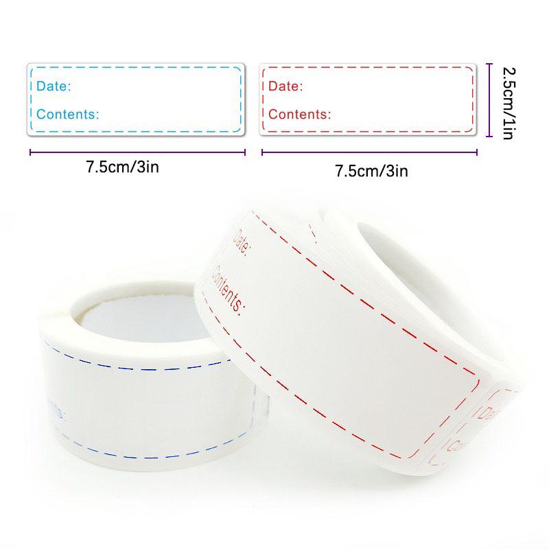 125pcs Removable Freezer Labels, 1 X 3 Inch Storage Stickers, Refrigerator Freezer Paper Label Easy Clean Leaves No Residue