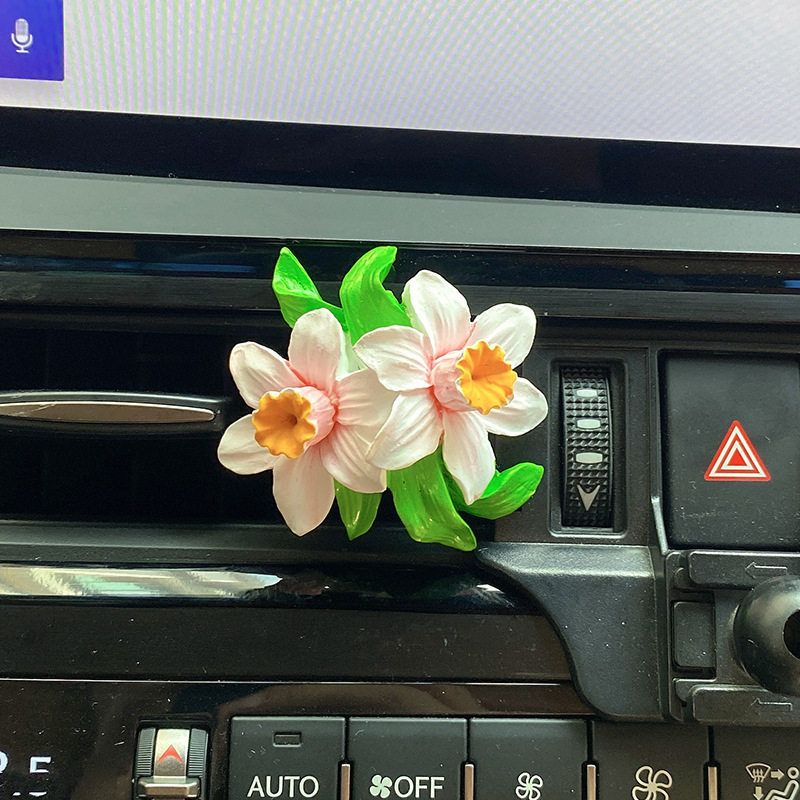 

Lilac Flower Aroma Diffuser Stone Car Air Freshener Flower Decoration Car Air Vent Aromatherapy Stress-Relief Healing Gift Narcissus at the Air Outlet [Gradient Pink]