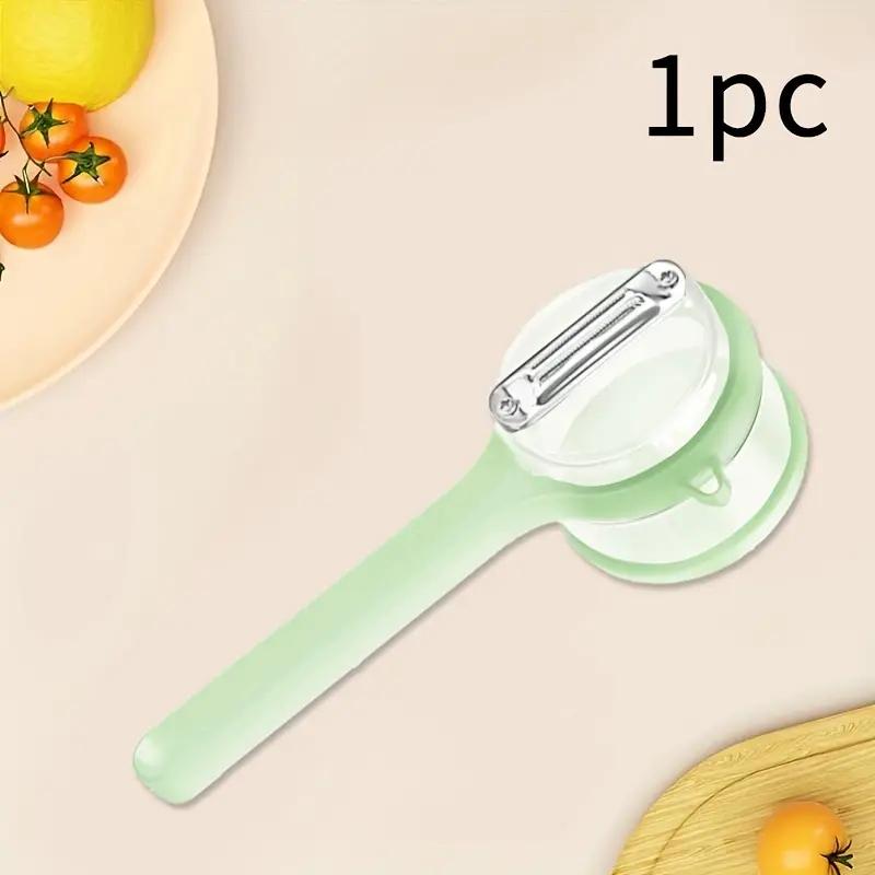 Multifunctional Fruit and Vegetable Peeler with Storage Box - Serrated Blade, Durable Plastic, Kitchen and Dorm Essential