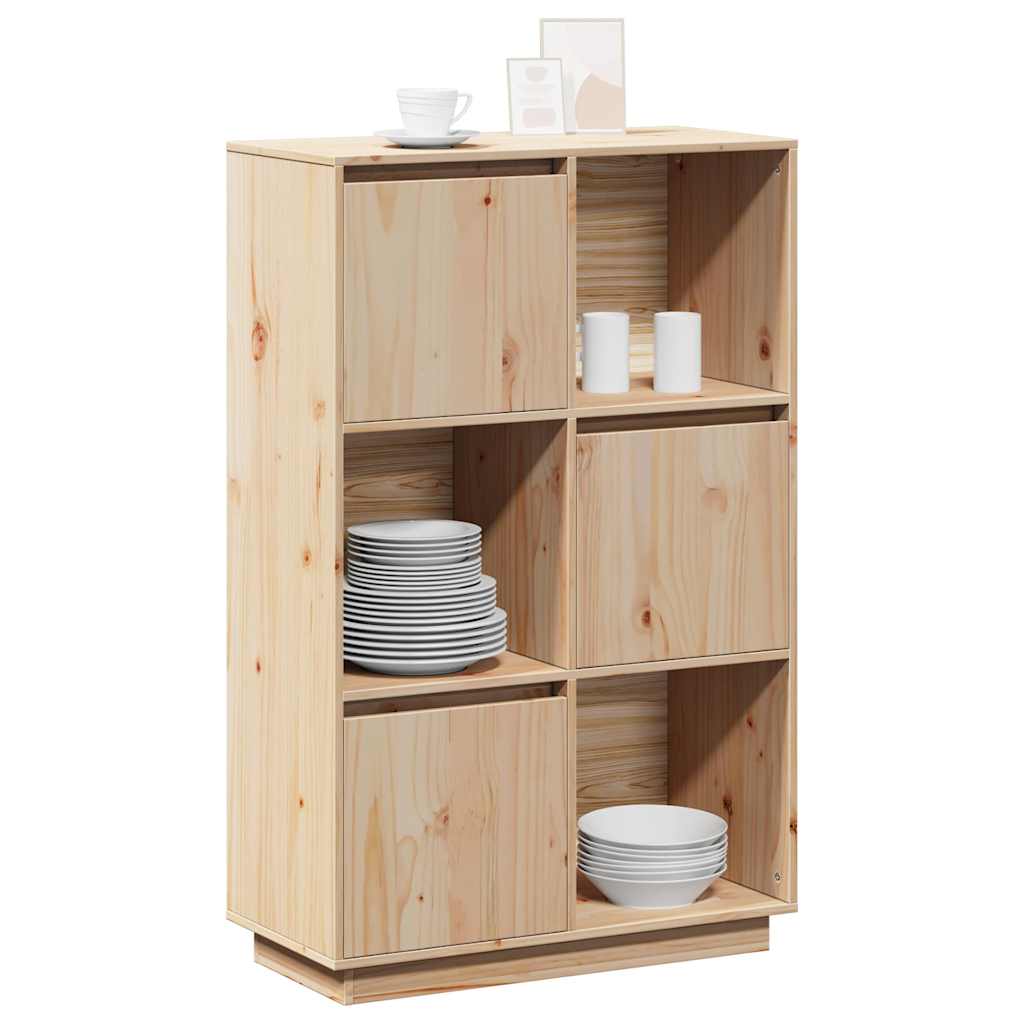 Highboard 74x35x117 Cm Solid Wood Pine