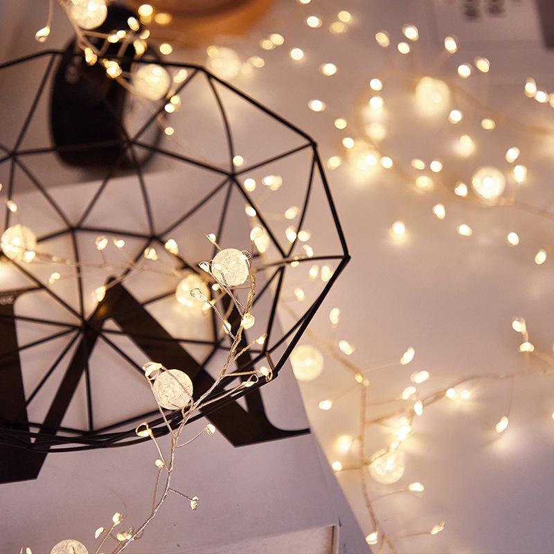 LED Waterproof Crackle Ball String Lights with Remote Control - Decorative Fairy Lights
