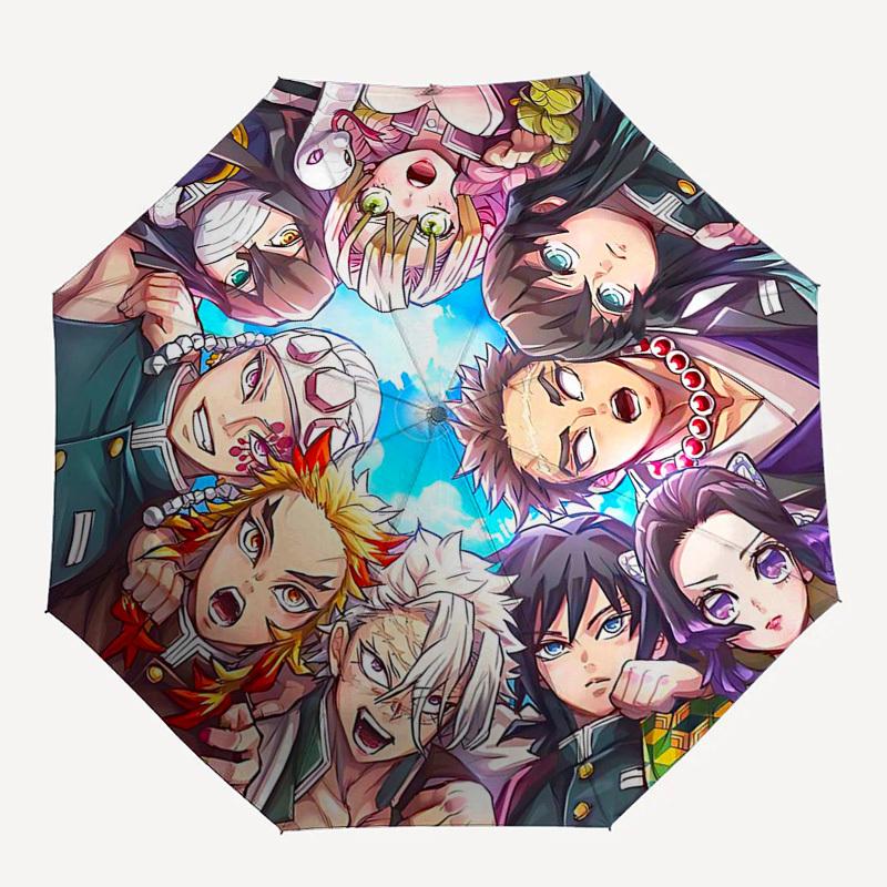 1pc Anime Characters Automatic Opening Folding Umbrella - Portable 3-Fold Design with Iron Frame - Outdoor for Fans, Travelers, Daily Use, Gifts.U007