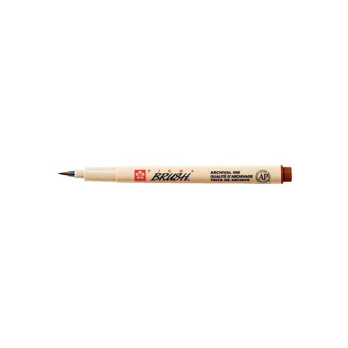 Stylo pinceau - SAKURA - PIGMA BRUSH - Marron - 0,000000 - Mixte