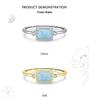 Modian S925 Sterling Silver Opal Ring - Korean Style, Light Luxury, Versatile, High-End Feel for Women's Temperament.