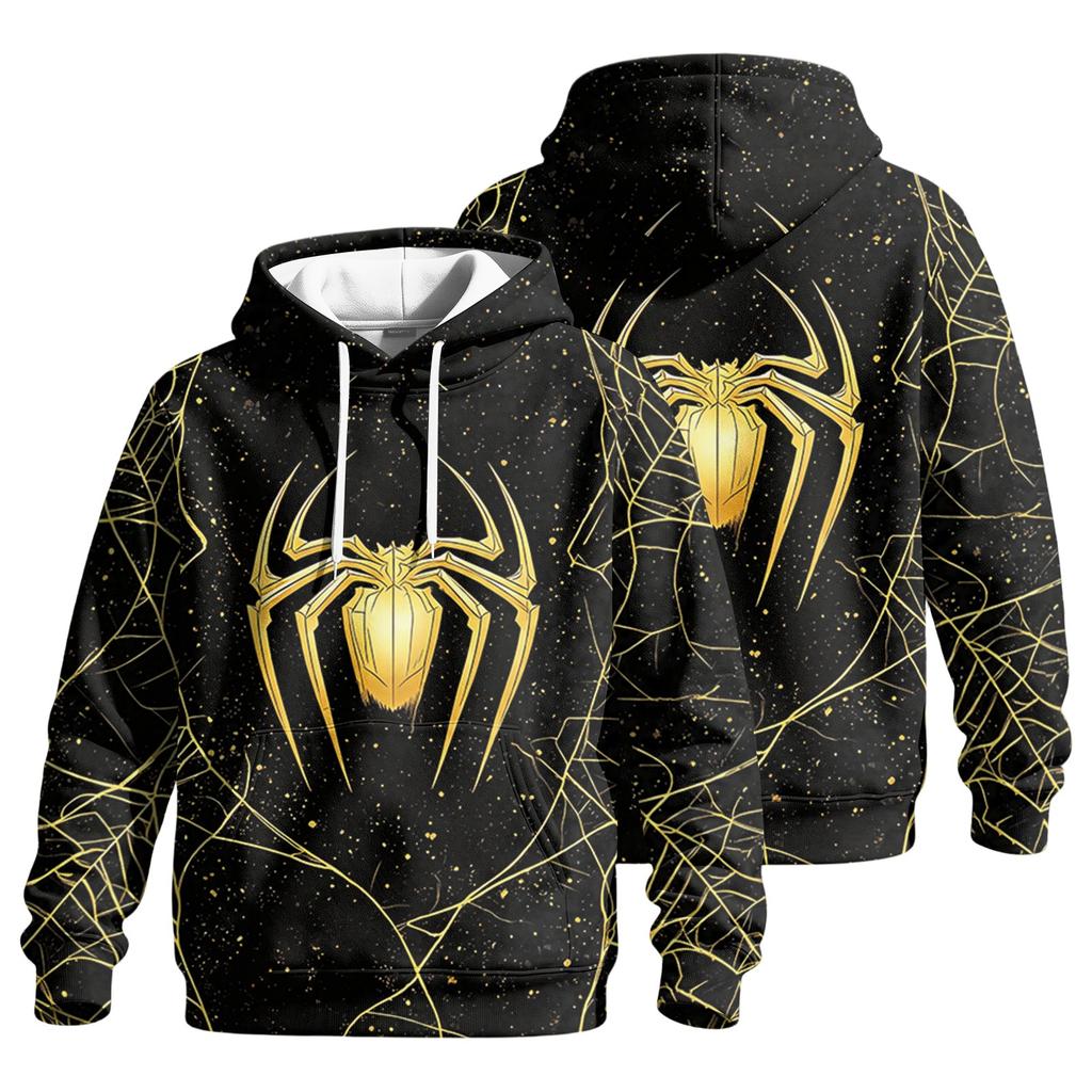 Men's Casual Loose Fit Hoodie with Pocket and Drawstring, Printed Graphic for Everyday Wear