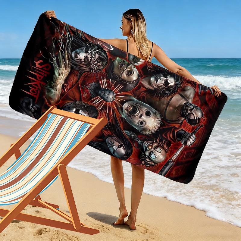 Slipknot: All Hope Gone beach towel Beach towel for vacation photos Outdoor camping Outdoor pool towel seaside Absorbent bath towel printing Comfort