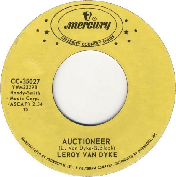 

7inch Record LEROY VAN DYKE - Auctioneer / Walk On By CC35027 Mercury US Pop Used