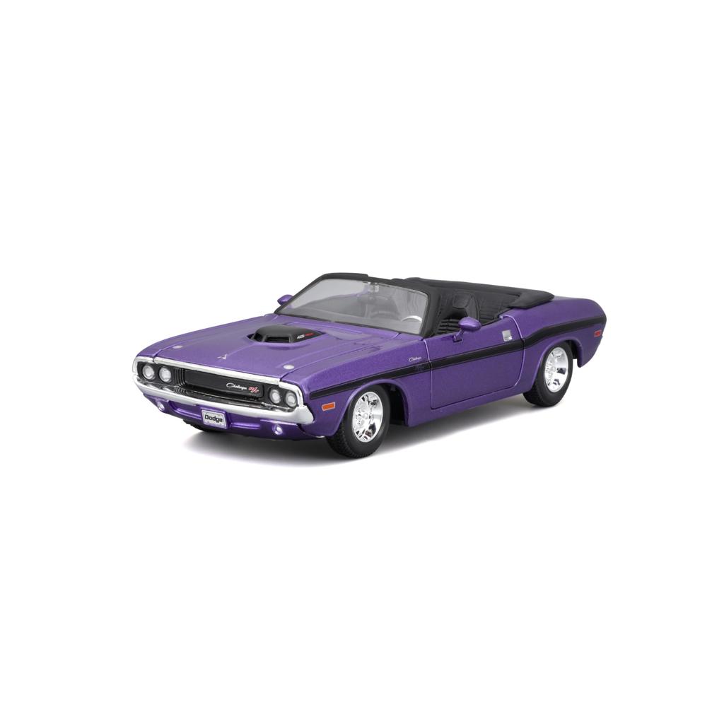 Maisto 1/24 Scale Dodge Challenger 1970 Convertible Purple Diecast Model Car (Finished Product) 31264