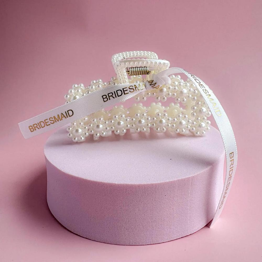 

Maid of Honor Hair Clip Ribbon Bridesmaid Proposal Gift Will You Be My Bridesmaid Gift Bridal Shower Wedding Bachelorette Party чёрный