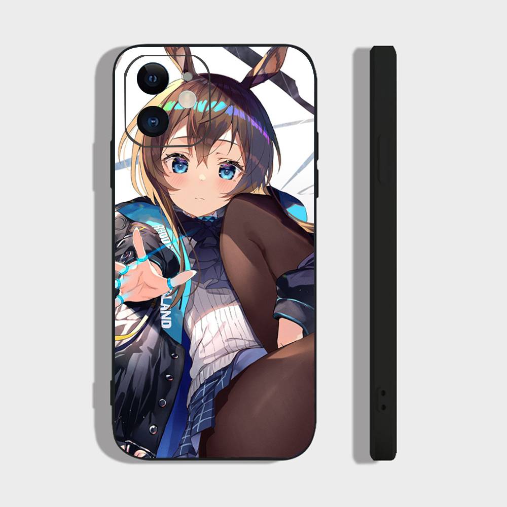 Amiya Animated Game A-Arknights Phone Case For IPhone 17 Air 16 15 14 13 Pro Max 11 12 Black Silicone Cover