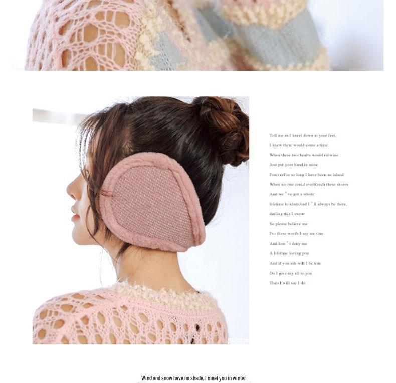 Korean Style Cute Women's Winter Earmuffs - Thick, Lined, Warm, Anti-Freeze Ear Protectors
