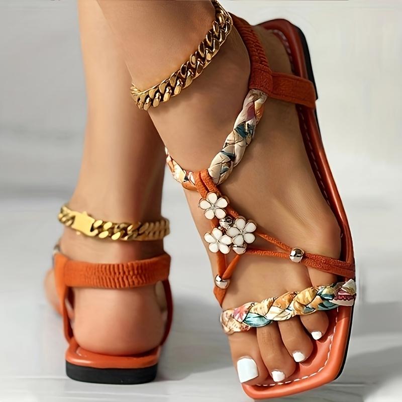 Summer Women'S Bohemian Floral Sandals