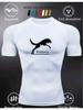 Men's Short Sleeve Compression T-Shirt Breathable Elastic Strength/Motivational Style Training Top