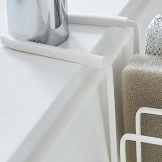 Sink Sponge Holder No Drilling Installation Faucet Sponge Caddy Hanging Organizer for Kitchen And Bathroom Sponge Scouring Pad