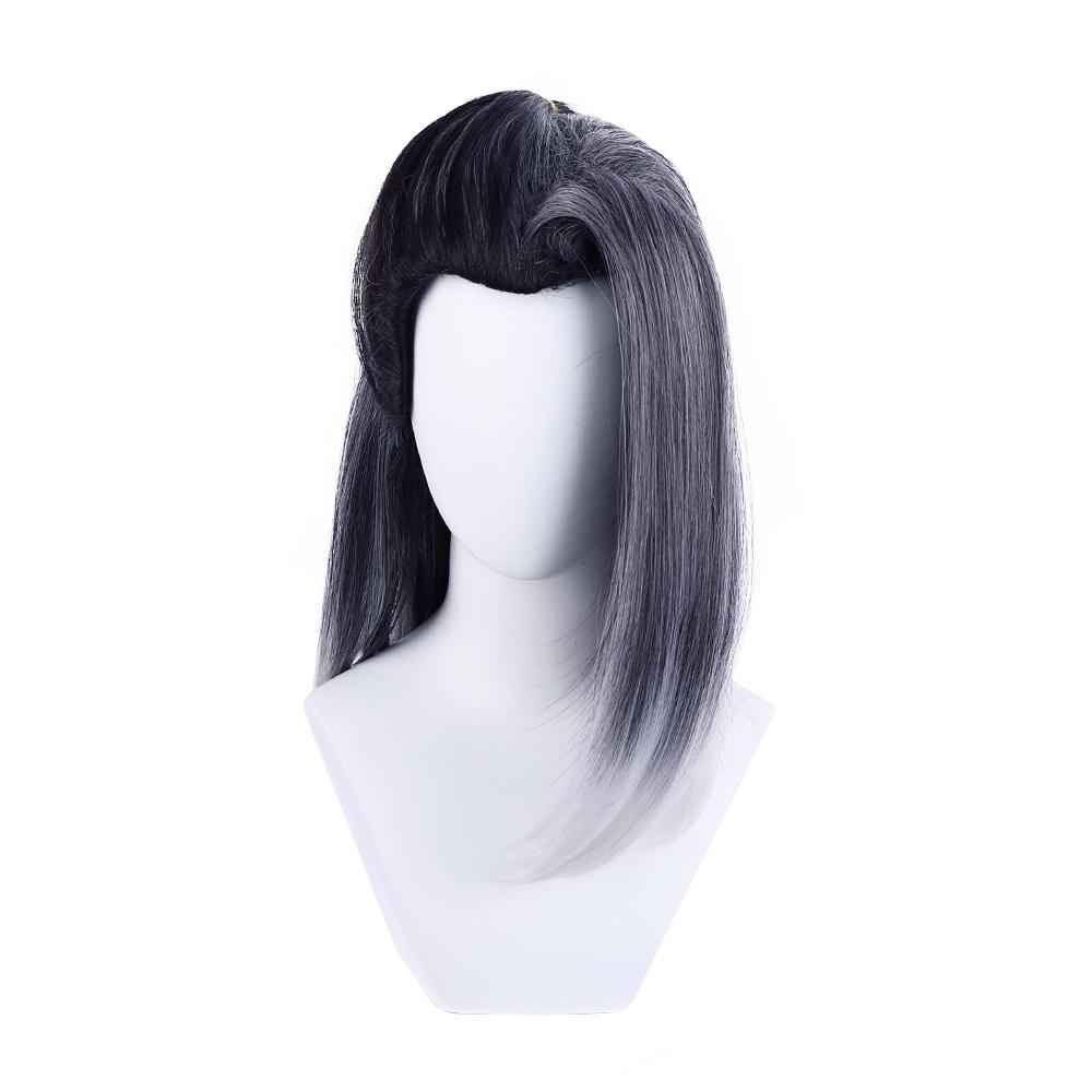 Black Dream Valorant Fade Cosplay Wig With Pointed Beauty For Anime Fans